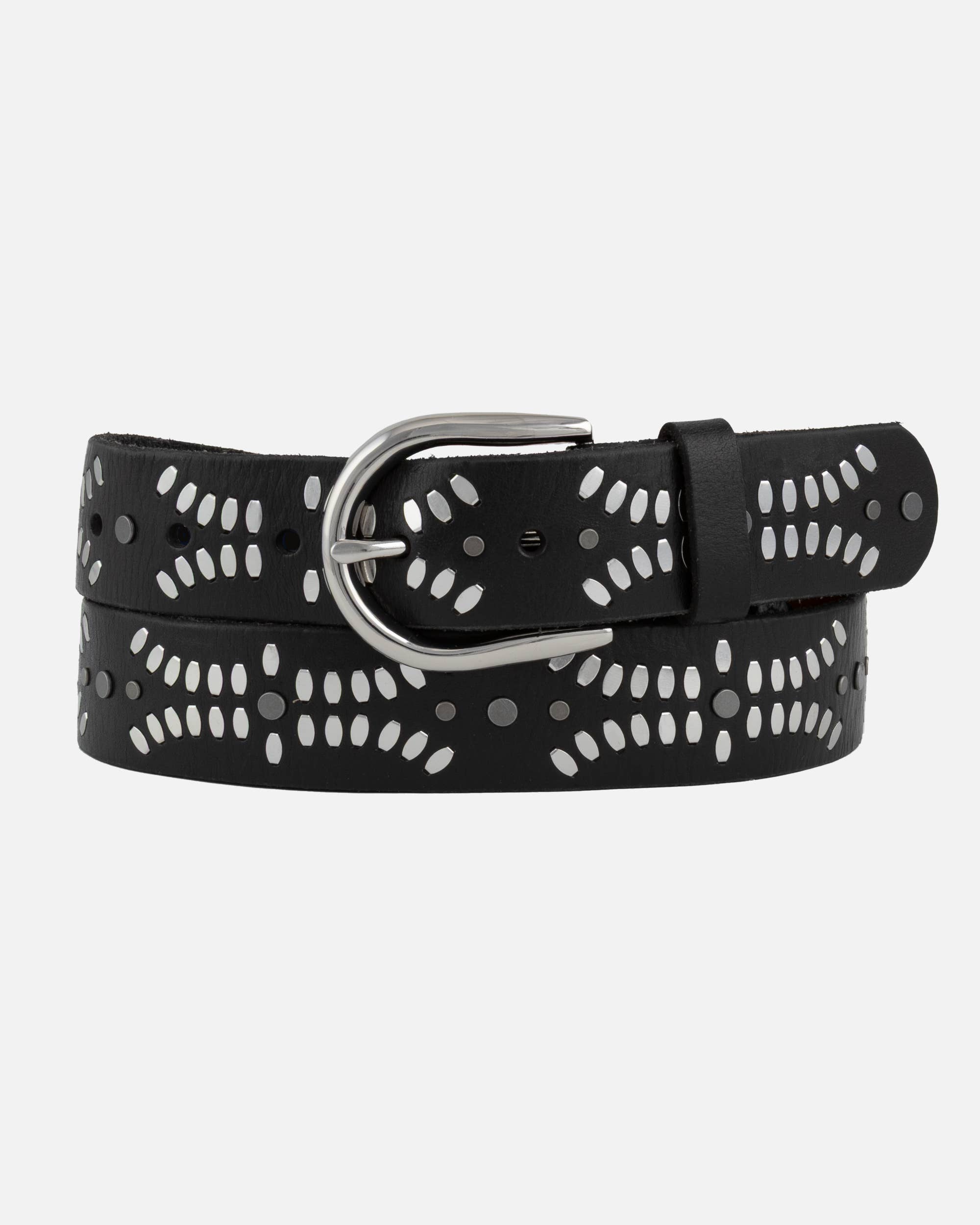 Amsterdam Heritage Leather Belts, Bags, Jackets & Apparel - Wholesale Belt - Women's - Divera | Leather Studded Belt4