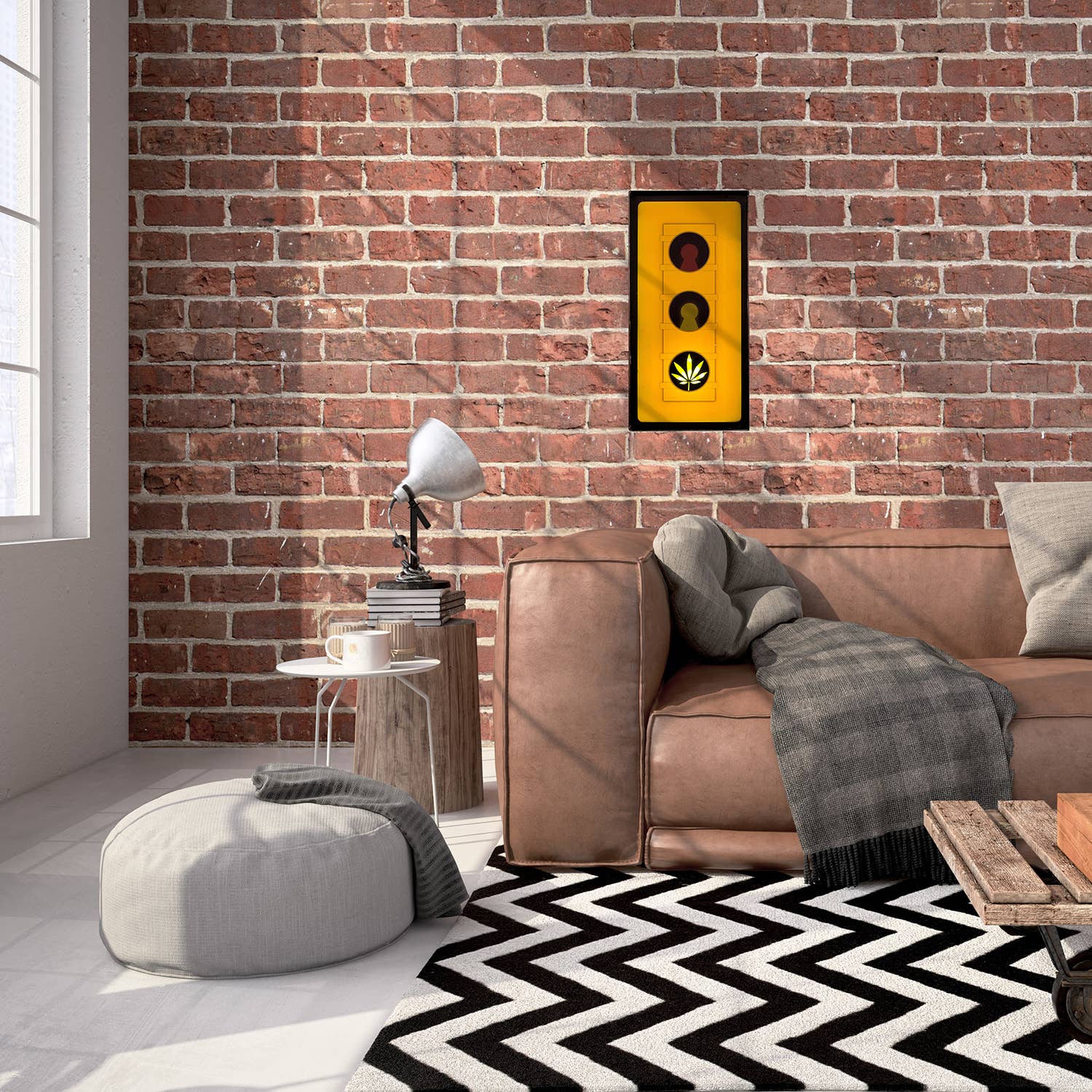 BeyBerk International - Wholesale Sign - Leaf Traffic Light Led Sign1