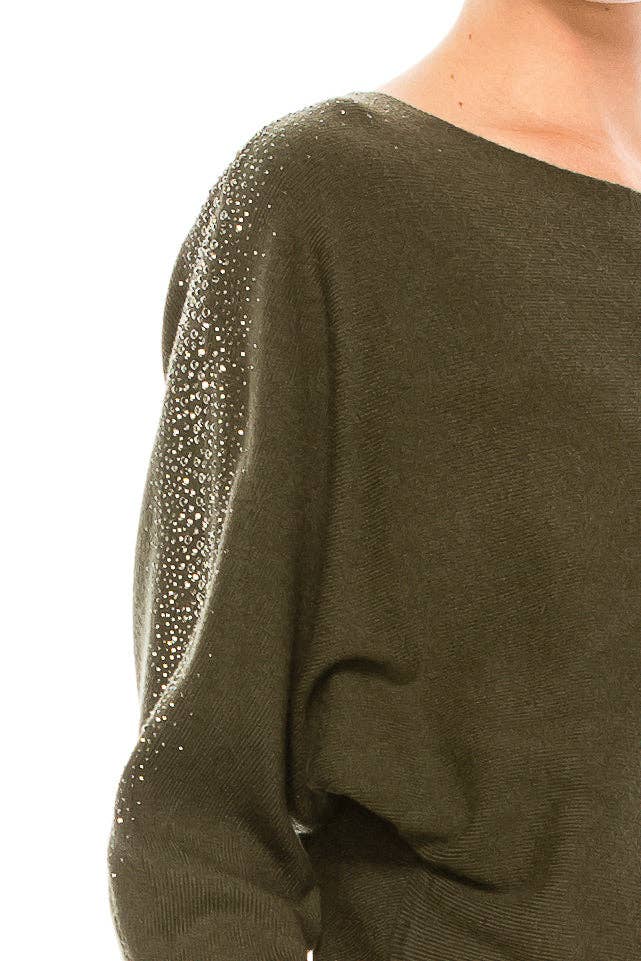 New Yorker's Apparel - Wholesale Knit Sweater - Women's - Aaeda Dolman Long Sleeve Sweater Top (More Colors)3