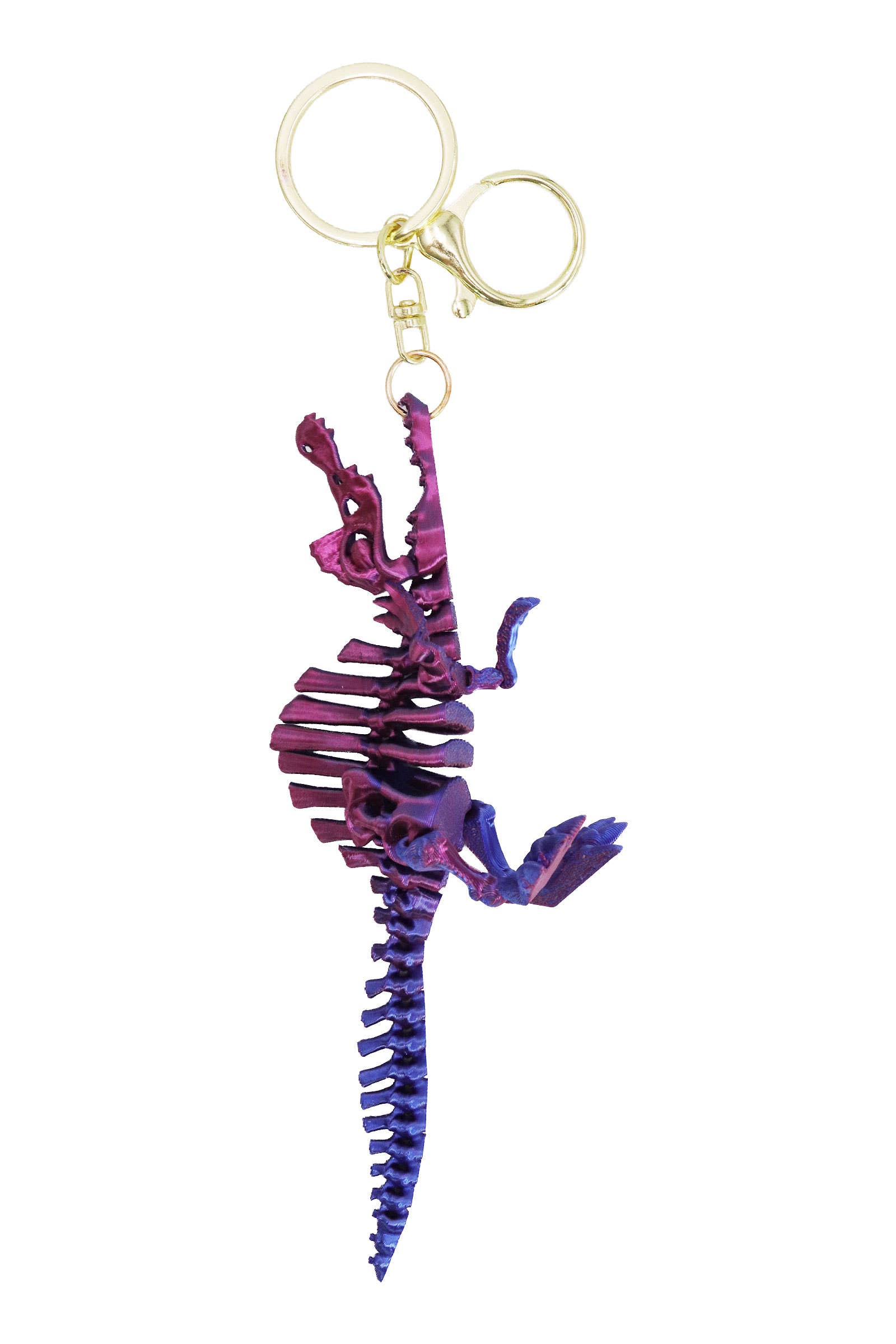 ASSORTED Dinosaur Fossil 3d Print Articulated Key Chain for wholesale on Faire5