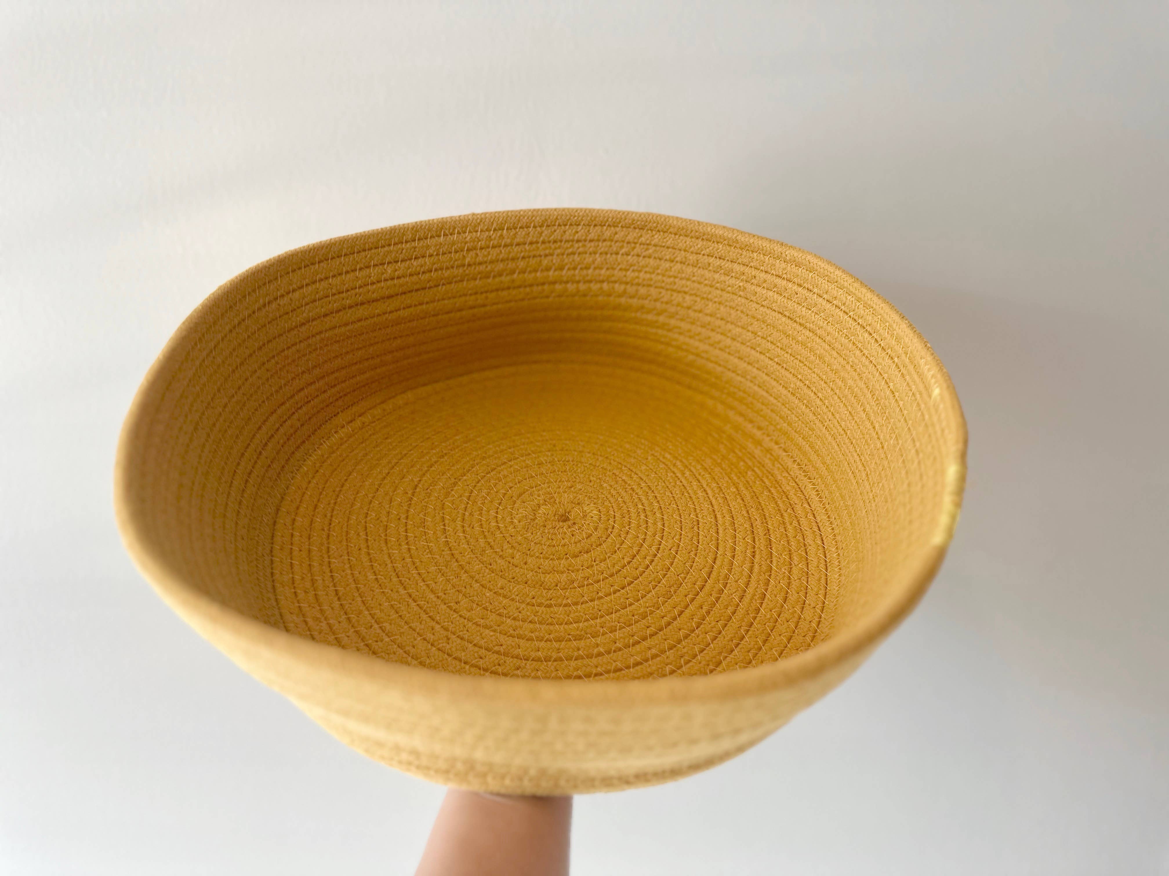 Monli Handcrafted Pet Toys - Venta al por mayor Cestas - Cesta de almacenamiento de cuerda de algodón reciclado: blanca, amarilla, verde12