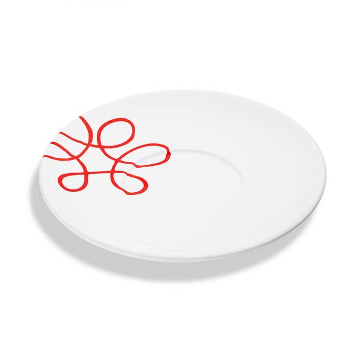 Pure flamed red, saucer.teacup Maxima Ø18cm for wholesale by Gmundner Keramik Handels GmbH