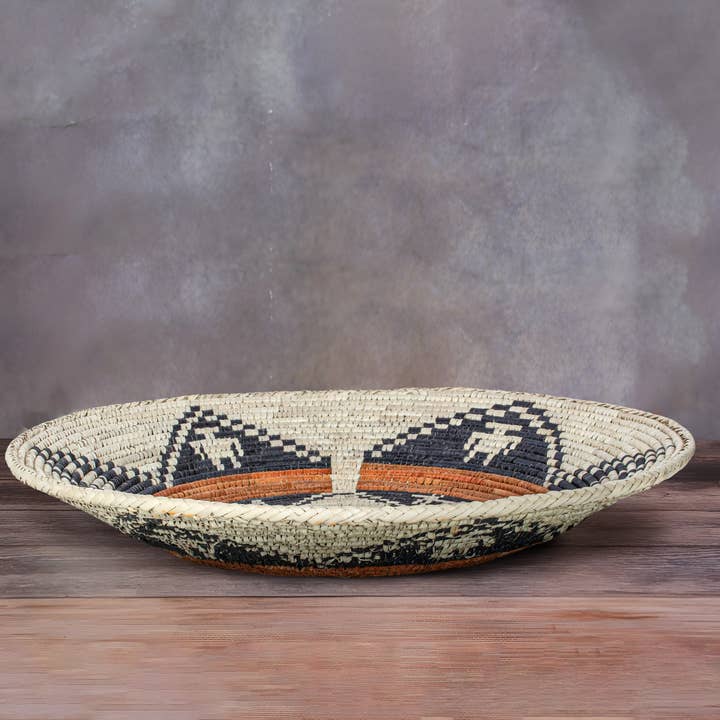 ArtisanalEmporiumLLC - Wholesale Wall Accent - 14" Handwoven Navajo Mesa Bowl for Wall Basket Decor4
