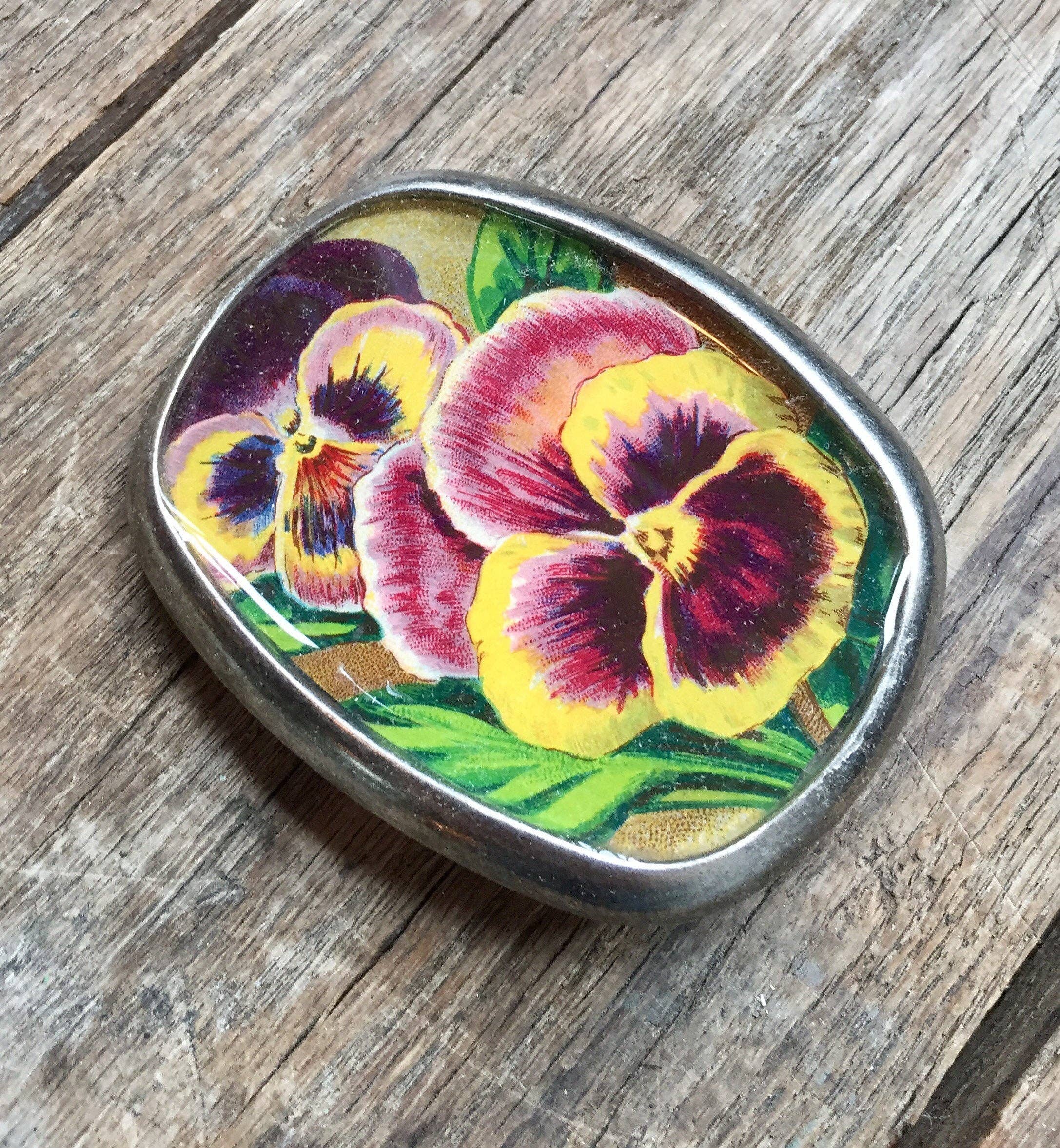 joeyfivecents - Vente Boucle de ceinture – femme - Boucle de ceinture, botanique - fleurs, couleur jardin, saturée8