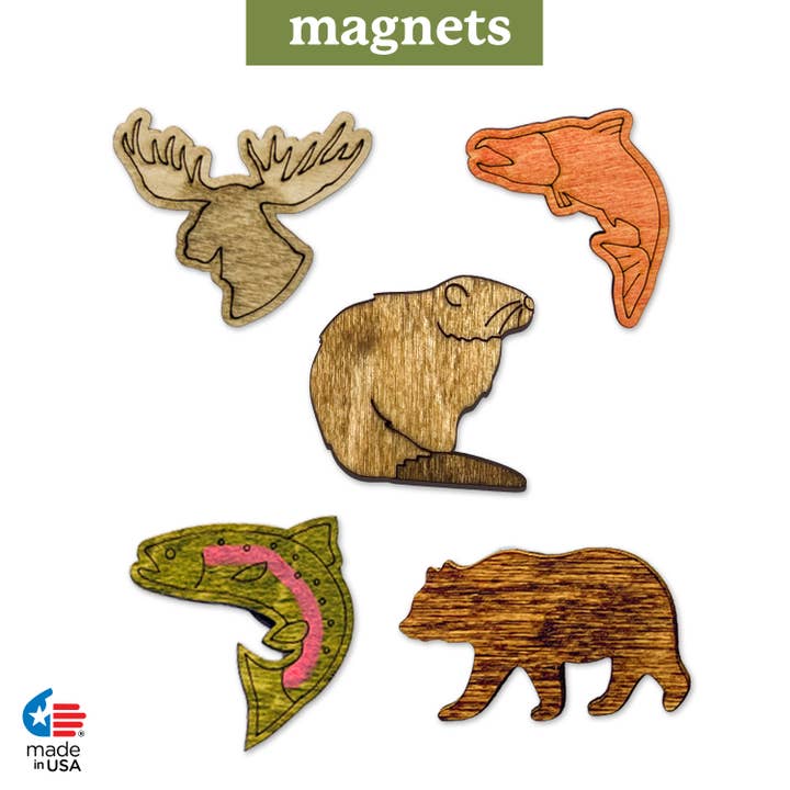 PNW Wildlife Magnets | Travel Vacation - Made in USA! for wholesale by Bloom & Wander