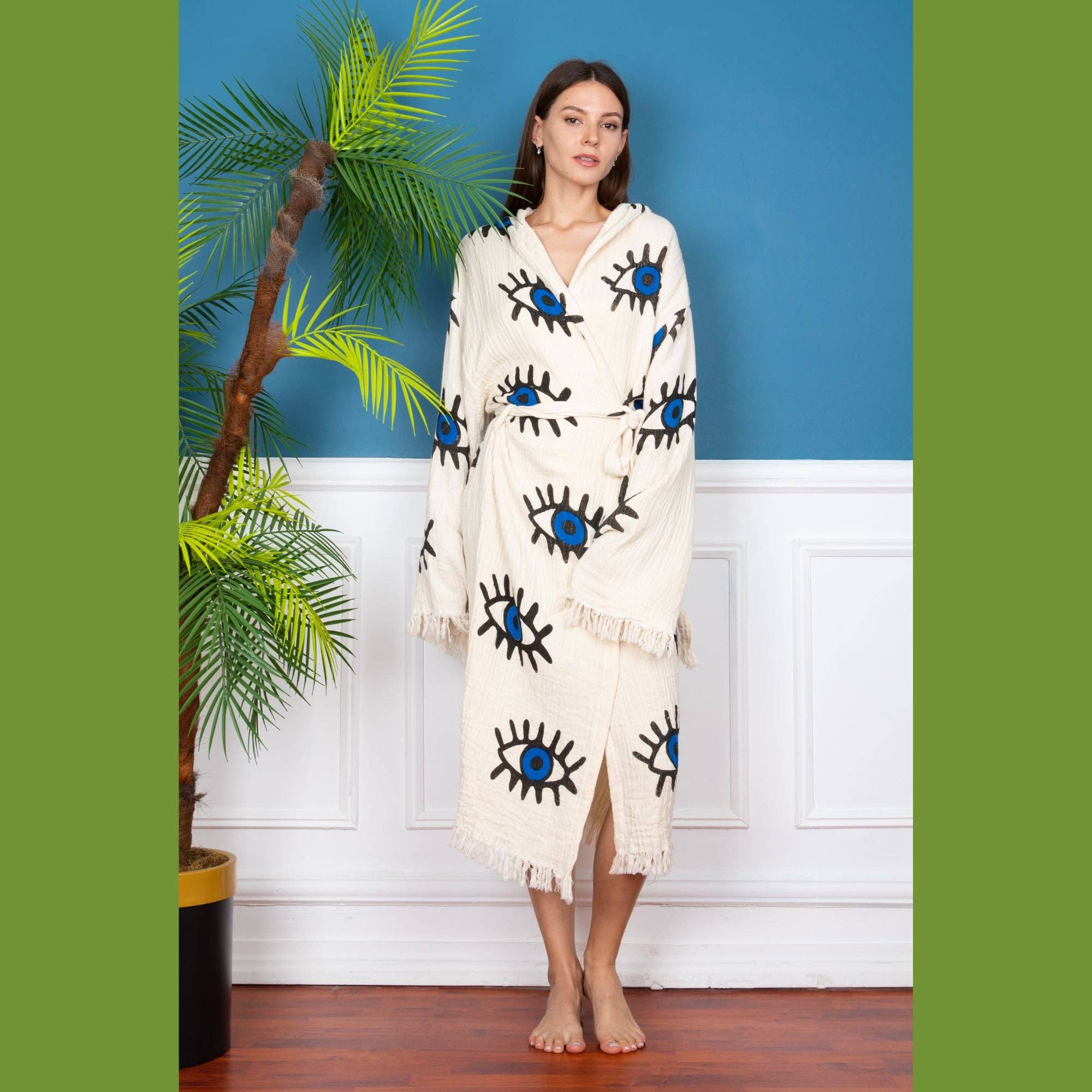 DNZ Textiel B.V. – wholesale Morgonrock - Dam – Ond öga morgonrock - 100% bomull4