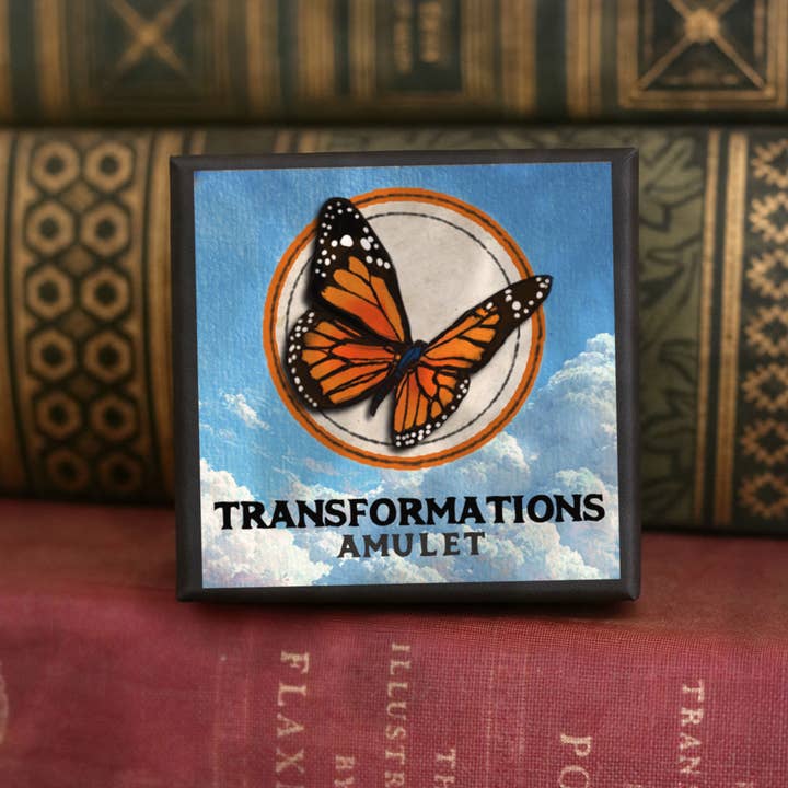 Brainmeats Atelier - Wholesale Pendant/Charm Necklace - Transformation Amulet – Personal Growth Talisman w/ Monarch2