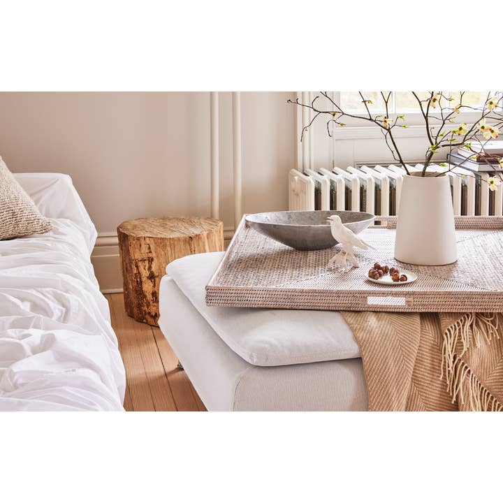 Matahari - Wholesale Serving Tray - Square Tray w/ Handle - AB 36x36x2' or 25" x 25" x 2"3