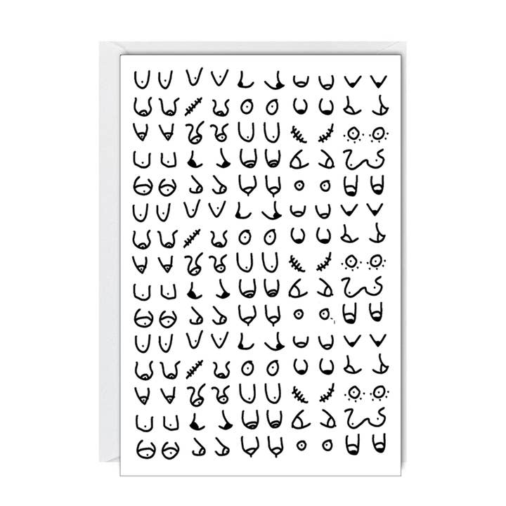 BOBBYK – Cartão de saudação diária por atacado – Cartão de felicitações Dem Titties