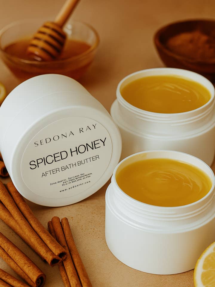 Spiced Honey After Bath Body Butter for wholesale by Sedona Ray Holistic Beauty