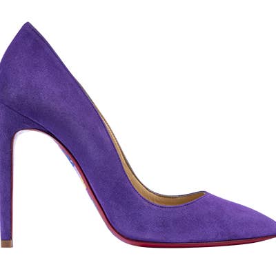 POMPE IN PELLE SCAMOSCIATA ULTRAVIOLETTA per la vendita all'ingrosso da parte di PRAZZI PARIS