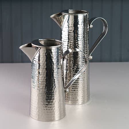 India Handicrafts Inc - Wholesale Pitcher - Stainless Steel Hammered Pitcher3