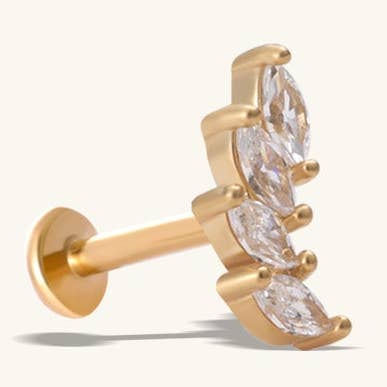 oumo jewelry - Wholesale Stud/Post Earrings - Marquise Titanium Stud5