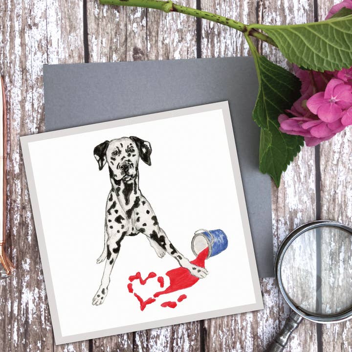 Carte pour chien Spilt Paint Blank pour la vente par Utterly Conkers