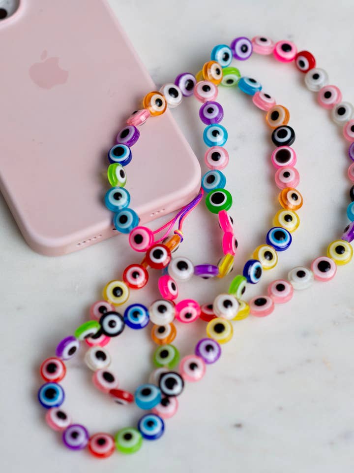 Multicoloured Evil Eye Chain for wholesale by Maison Sloane London
