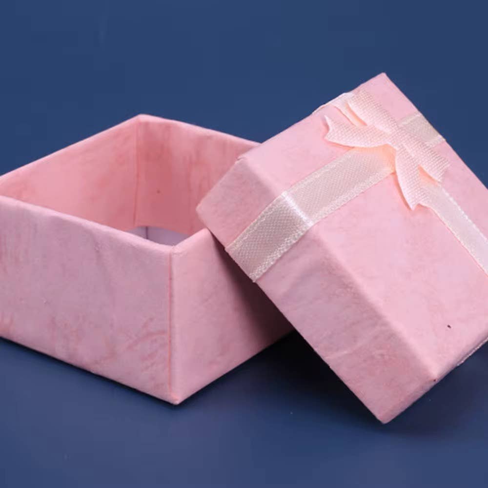 12pcs/ lot  pink color Gift Boxes Jewelry Ring  Jewelry Cart for wholesale on Faire3