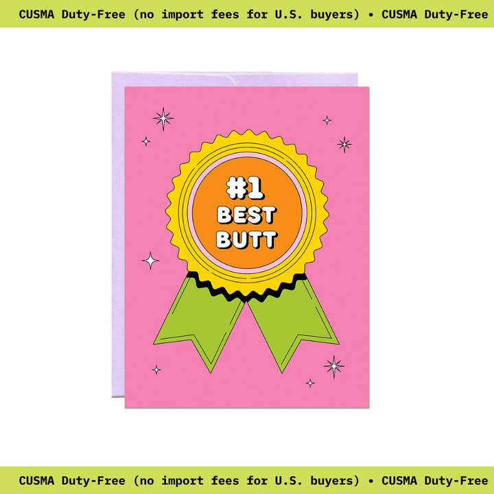 #1 Best Butt | Love Card para venta al por mayor de Party Mountain Paper co.