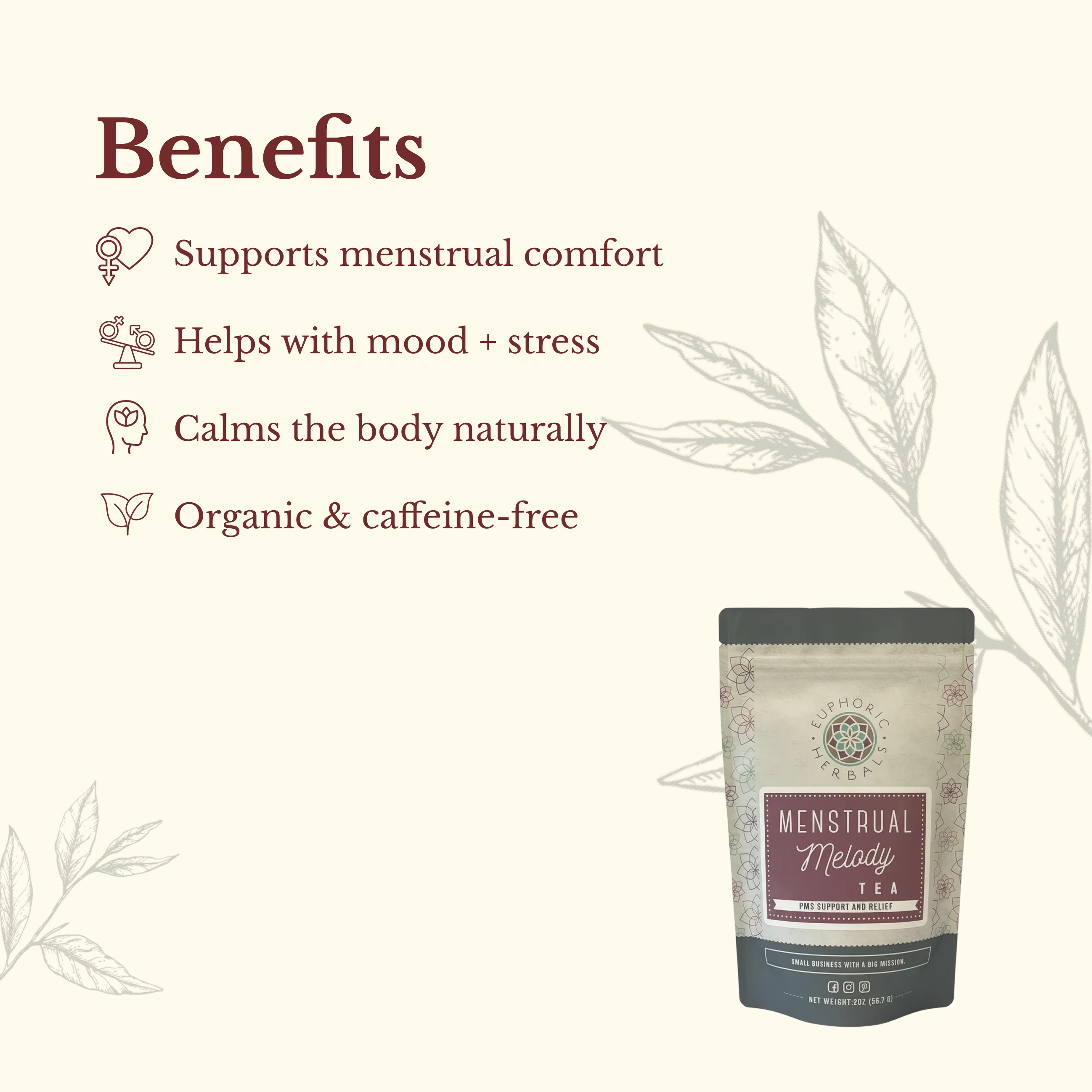 Euphoric Herbals - Wholesale Health/Detox Tea - Menstrual Melody Tea2