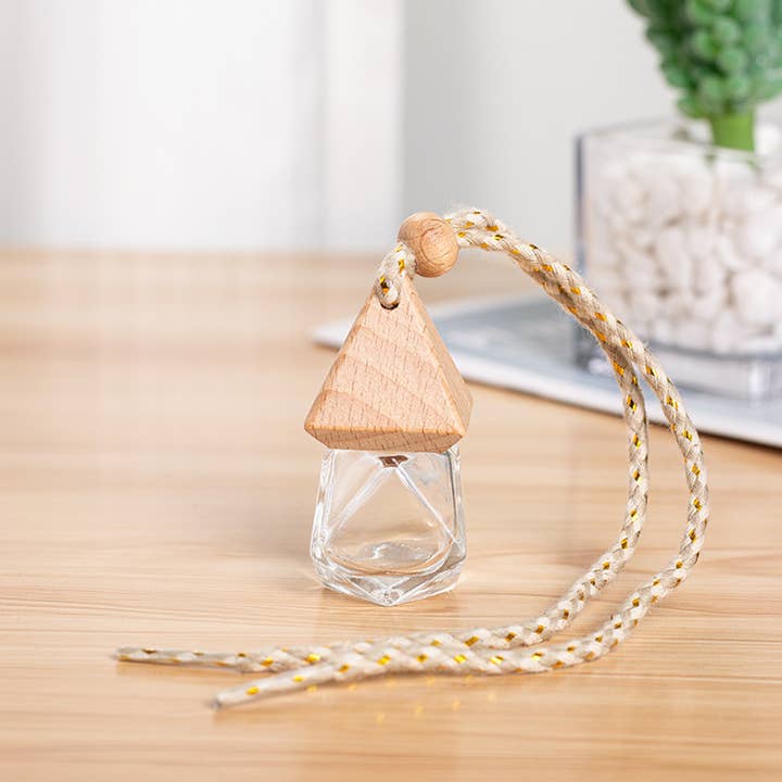 Candles Meta - Wholesale Car Freshener - Unisex - Triangle Cap Rhombu Face Perfume Car Pendant Empty Bottle