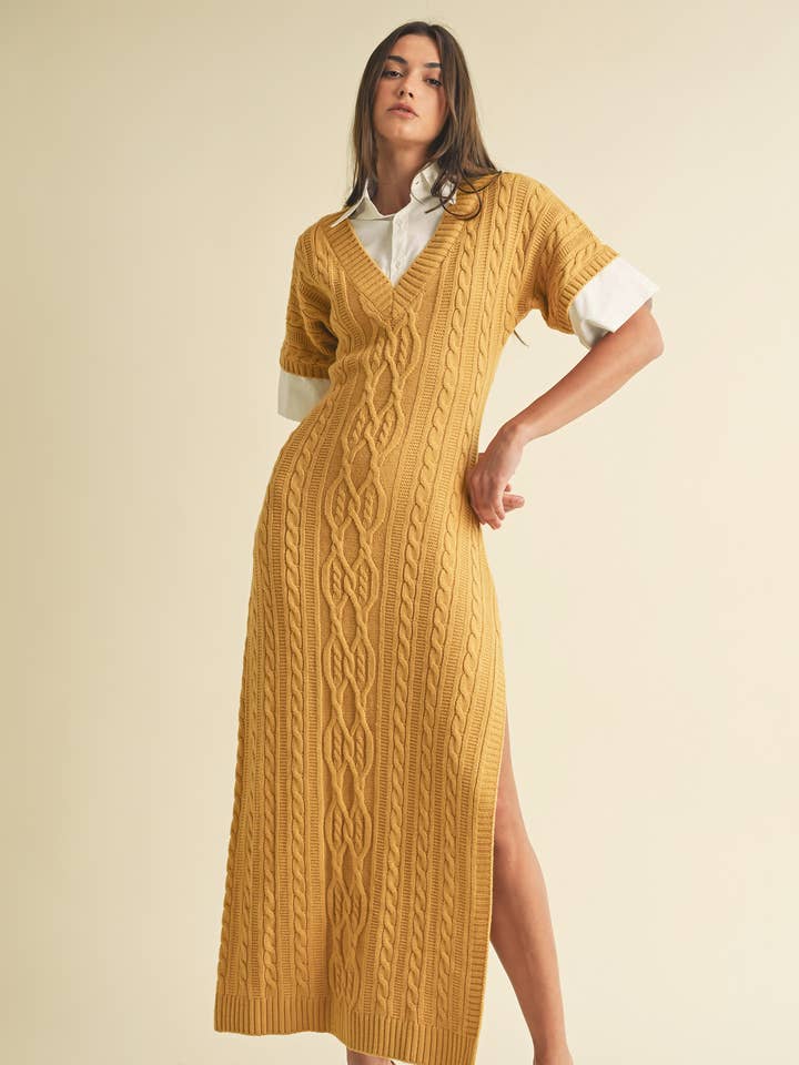 Sweater knit Maxi Dress for wholesale by Endless Blu