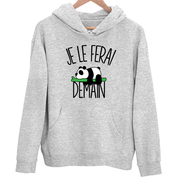 Panda hoodie | I will do it tomorrow for wholesale by Planetee