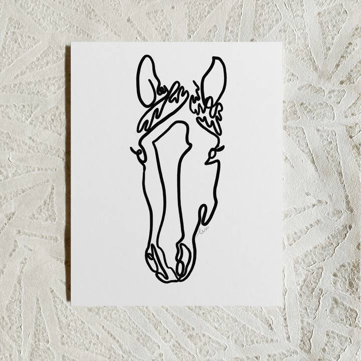 Quarter Horse' Wild Ponies Line Art Print for wholesale by free in the lines