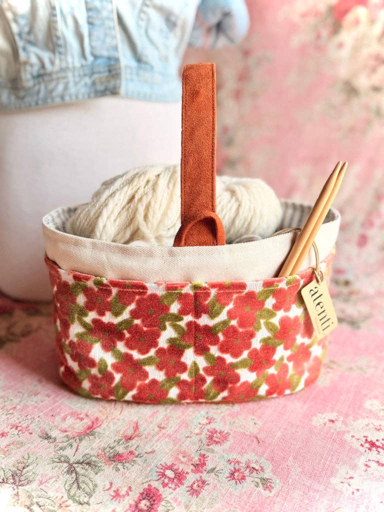 Atenti - Wholesale Brei- en haakbenodigdheden - Velvet Daizy Caddy - Projecttas Naaldkunst0