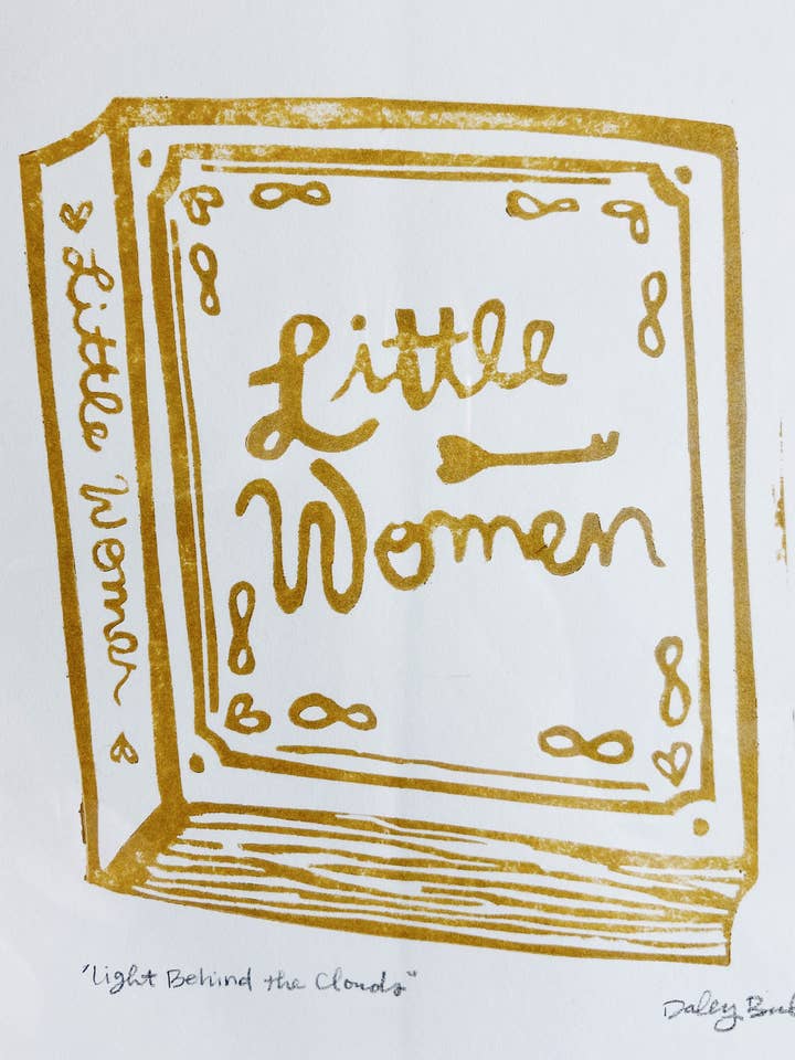 Estampado de linóleo de mujer pequeña para venta al por mayor de Daley Kaye Studio