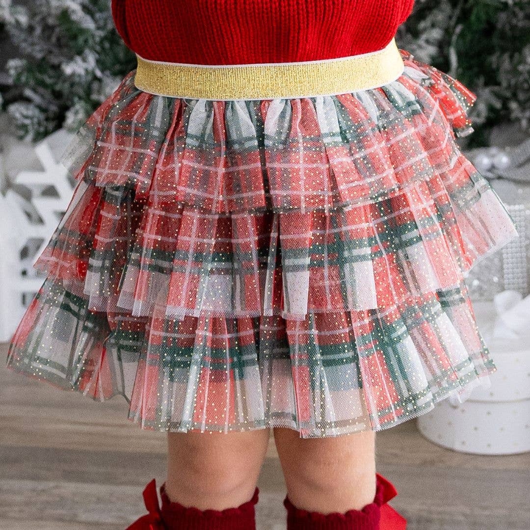 Sweet Wink - Vente Tutu – enfant - Tutu à volants en tartan de Noël - Vêtements pour enfants Sweet Wink2