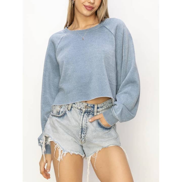Apolline - Wholesale Sweatshirt - Women's - LAID BACK CROP SWEATSHIRT2