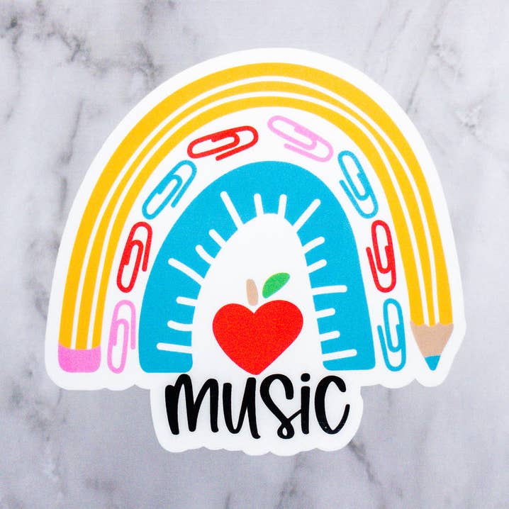 Musikskole Rainbow Sticker for engroshandel hos MaMarie & Co.