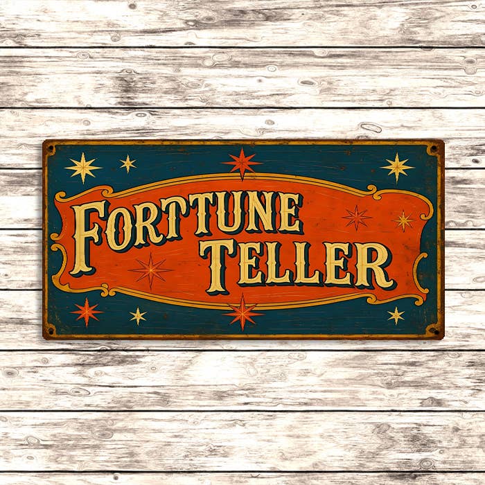 The British Metal Signs Company – wholesale Sign – Fortune Teller Metal Sign – Vintage Mystic Carnival Decor2