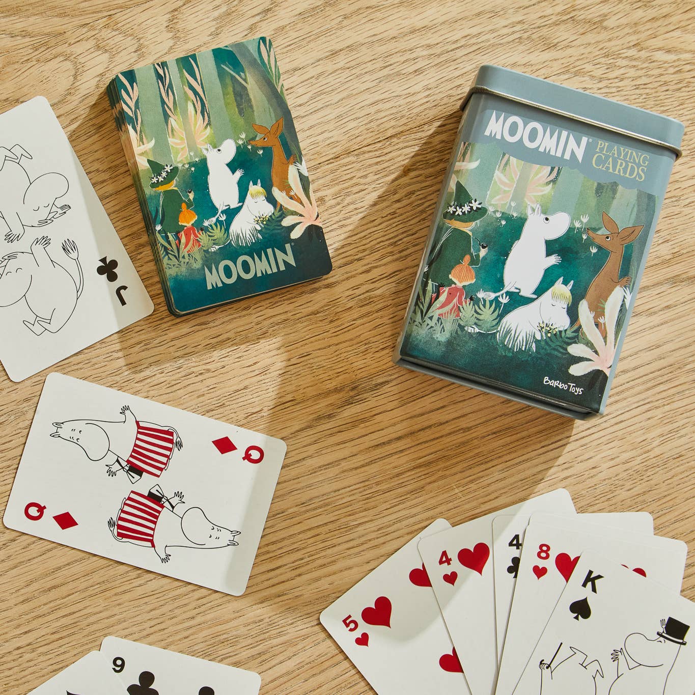 Barbo Toys - Venta al por mayor Baraja de cartas - Cartas para jugar Moomin en lata - Bosque3