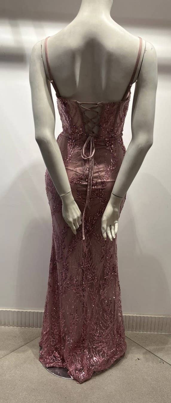 Eva & Lola - Epsilonn - Wholesale Gown - Women's - Long mermaid dress adorned with sequins - HM23637