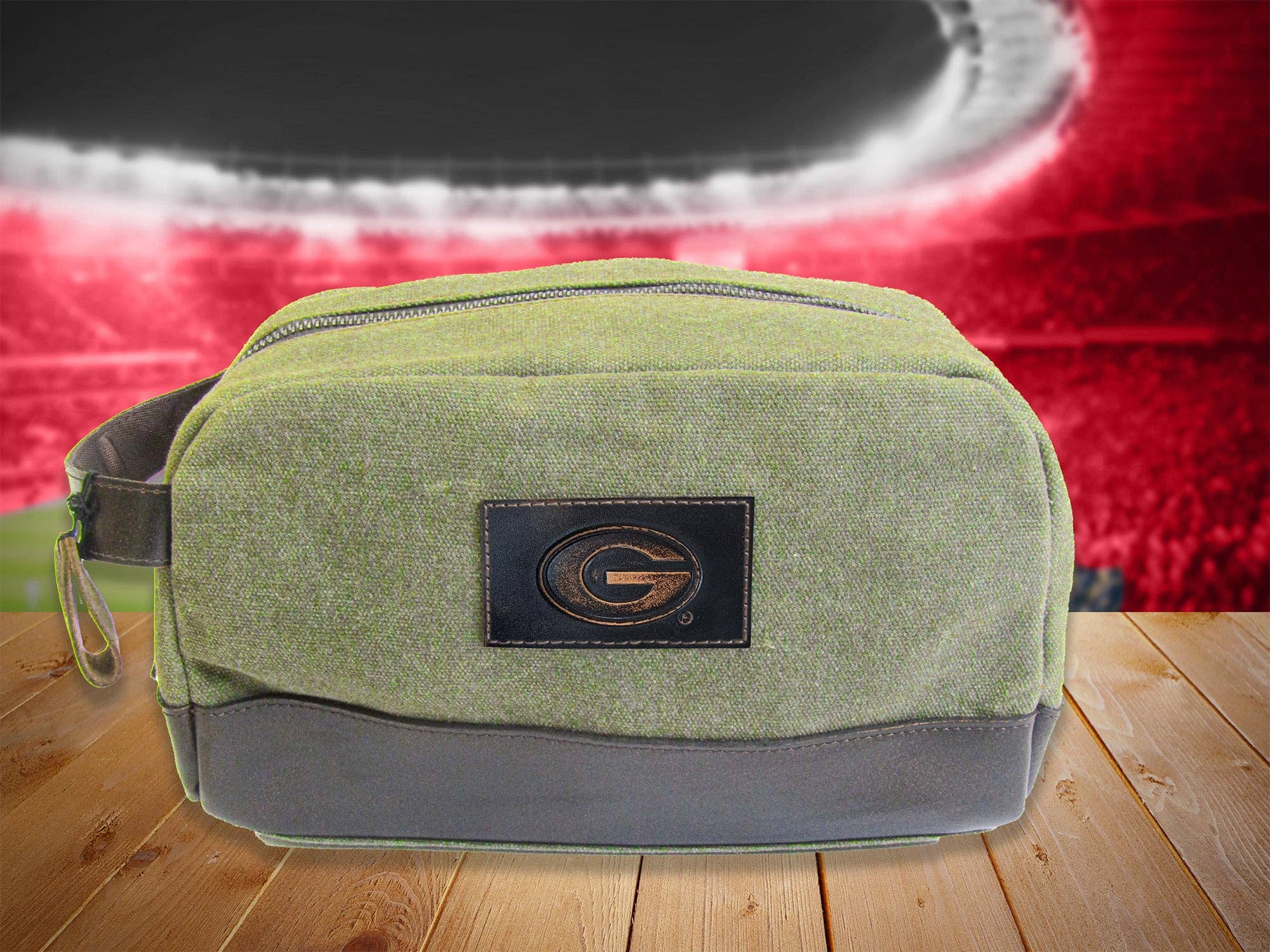 Zep-Pro - Wholesale Toiletry Bag - Men's - Georgia Bulldogs Waxed Canvas Toiletry Dopp Bag4