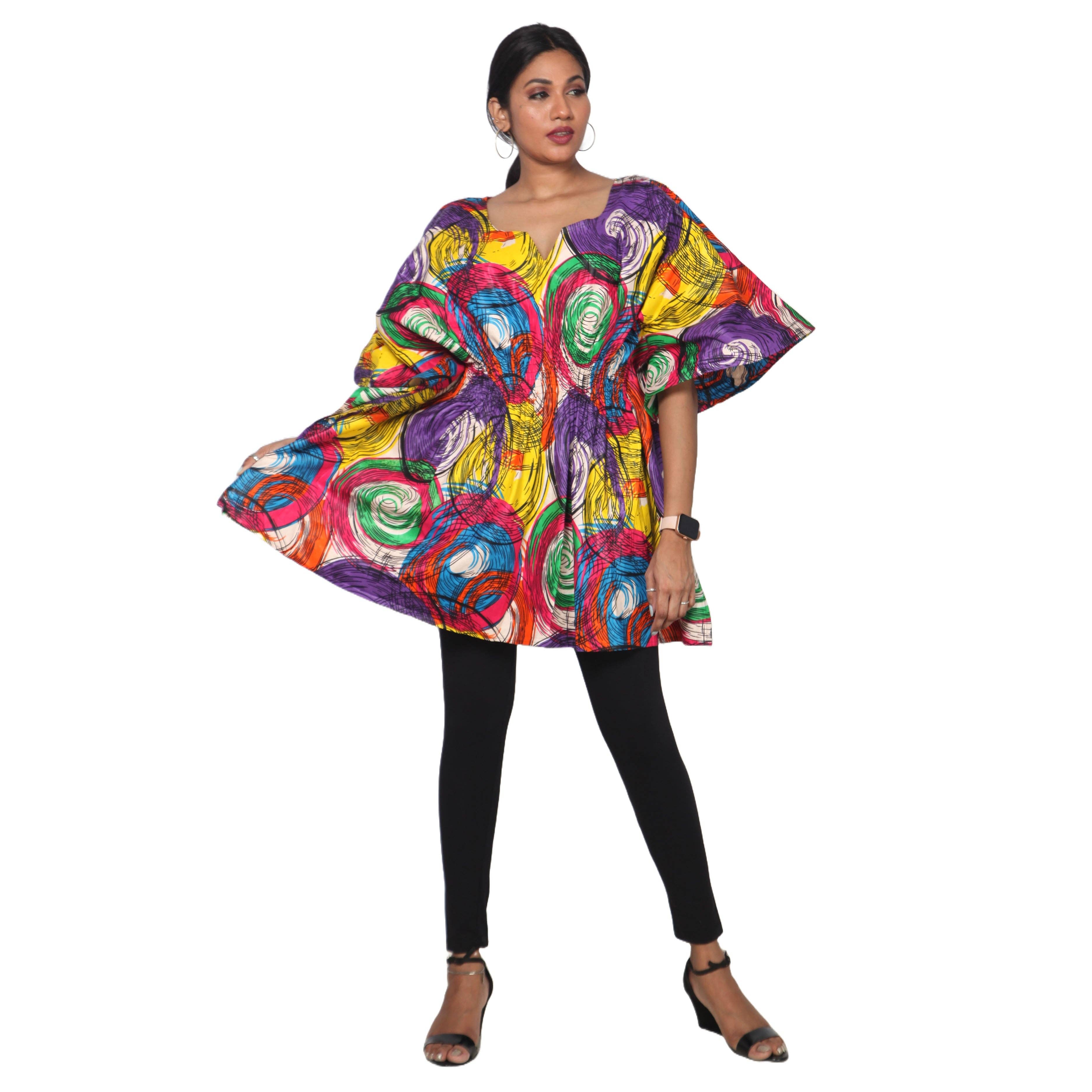 African Stars - Wholesale Kaftan - Women's - Women's Half Kaftan With Elastic Waist -- FI-P1429