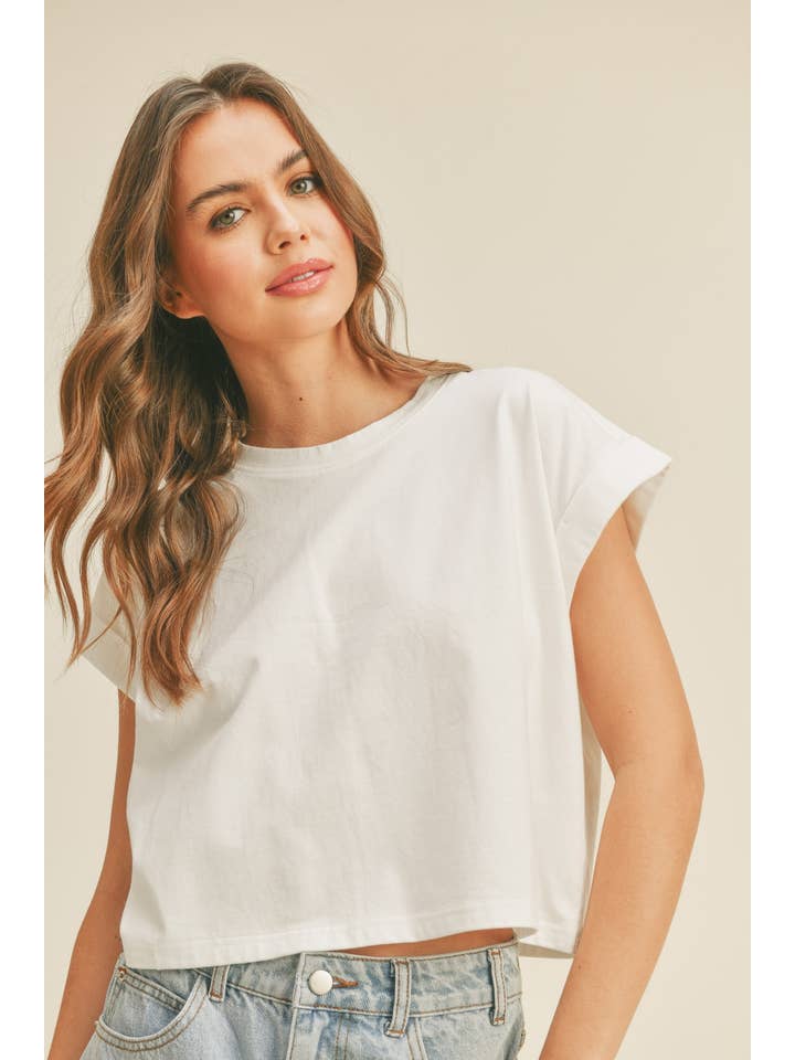 MIOU MUSE - Vente Chemisier – femme - T2263 HAUT À MANCHES BOUTONNÉES ET COL ROND9