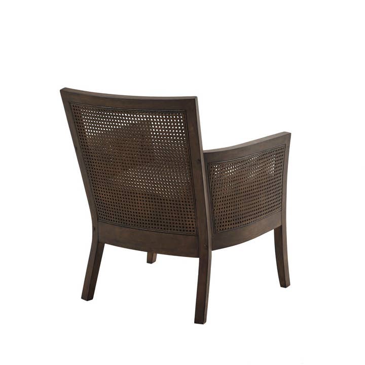 Olliix - Wholesale Chair - Cane Armed Accent Chair with Espresso Wood Finish