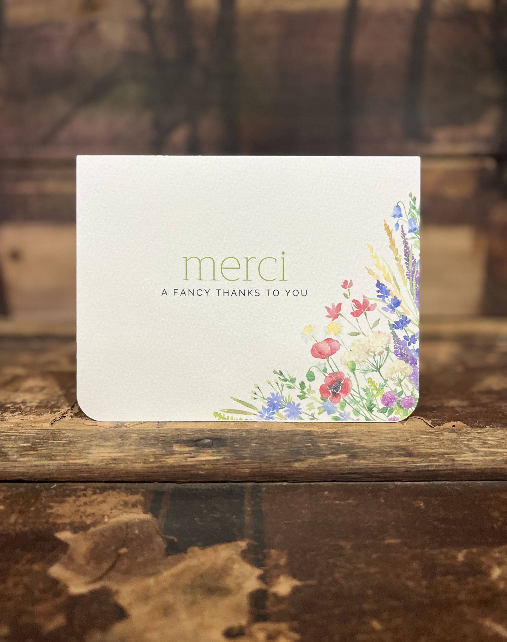 Paper Kuts - Vente Cartes de remerciements - Carte de remerciement florale « Merci » — Comprend une enveloppe Kraft0
