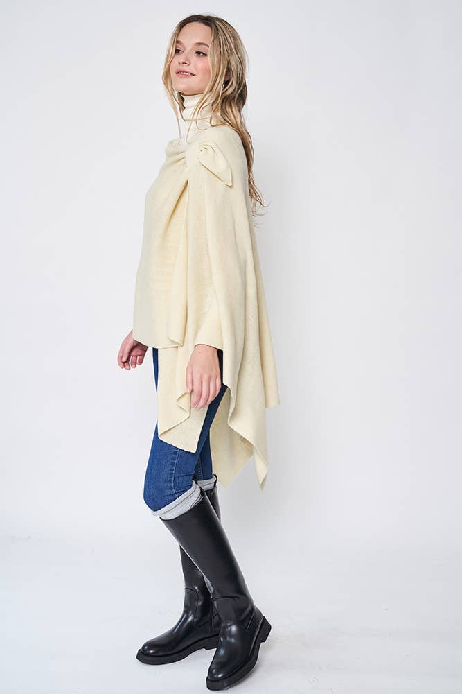 Hana - Venta al por mayor Poncho - Mujer - Ruana sólida con correa para el hombro20