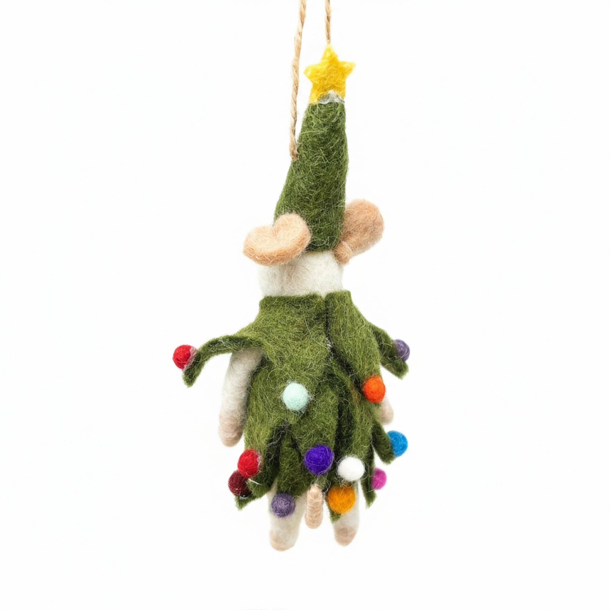 Global Crafts – wholesale Ornament – Christmas Spirit Mouse Felt Ornament2
