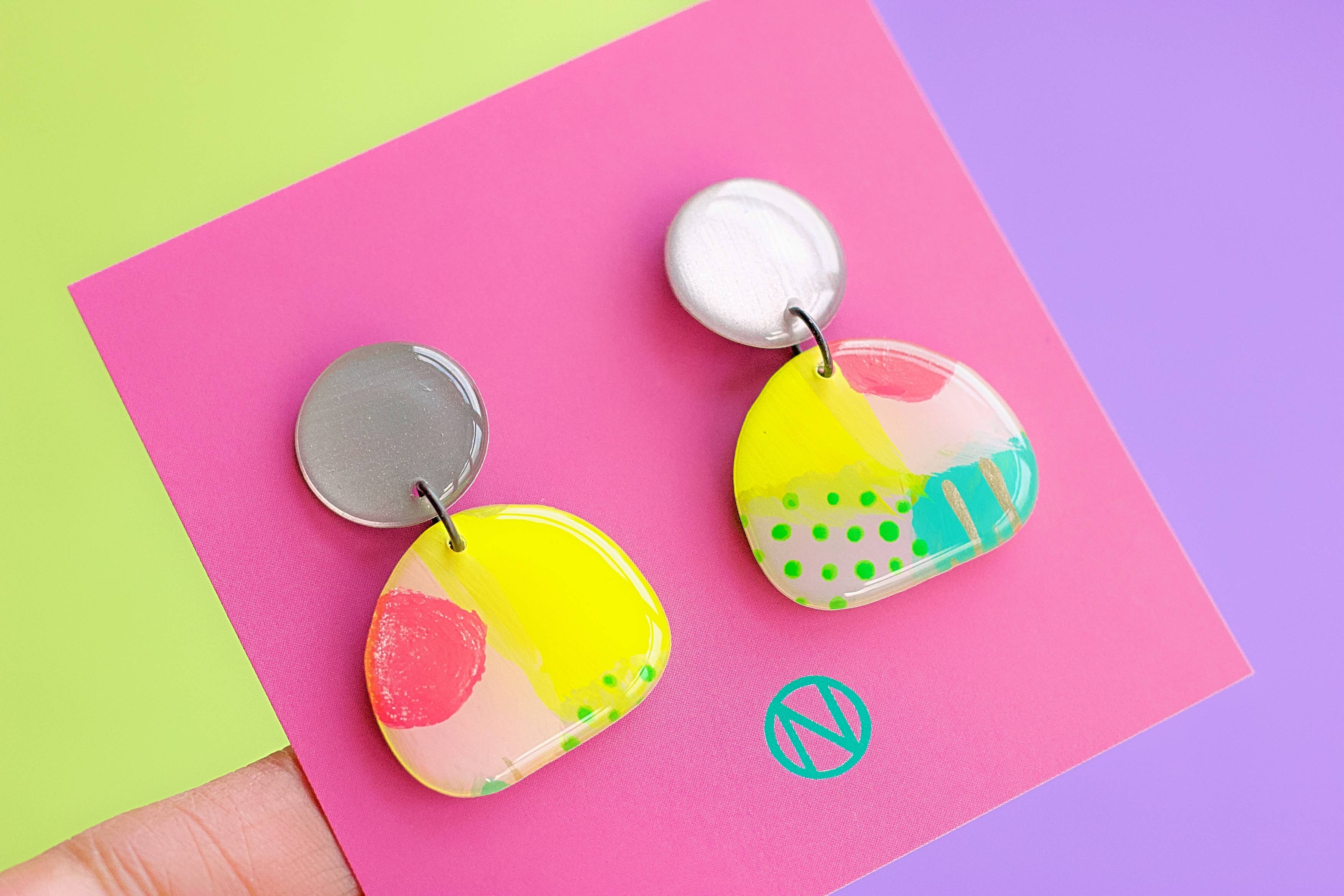 Naoi - Wholesale Dangle Earrings - Polka Abstract Statement Earrings - Handmade to Order3