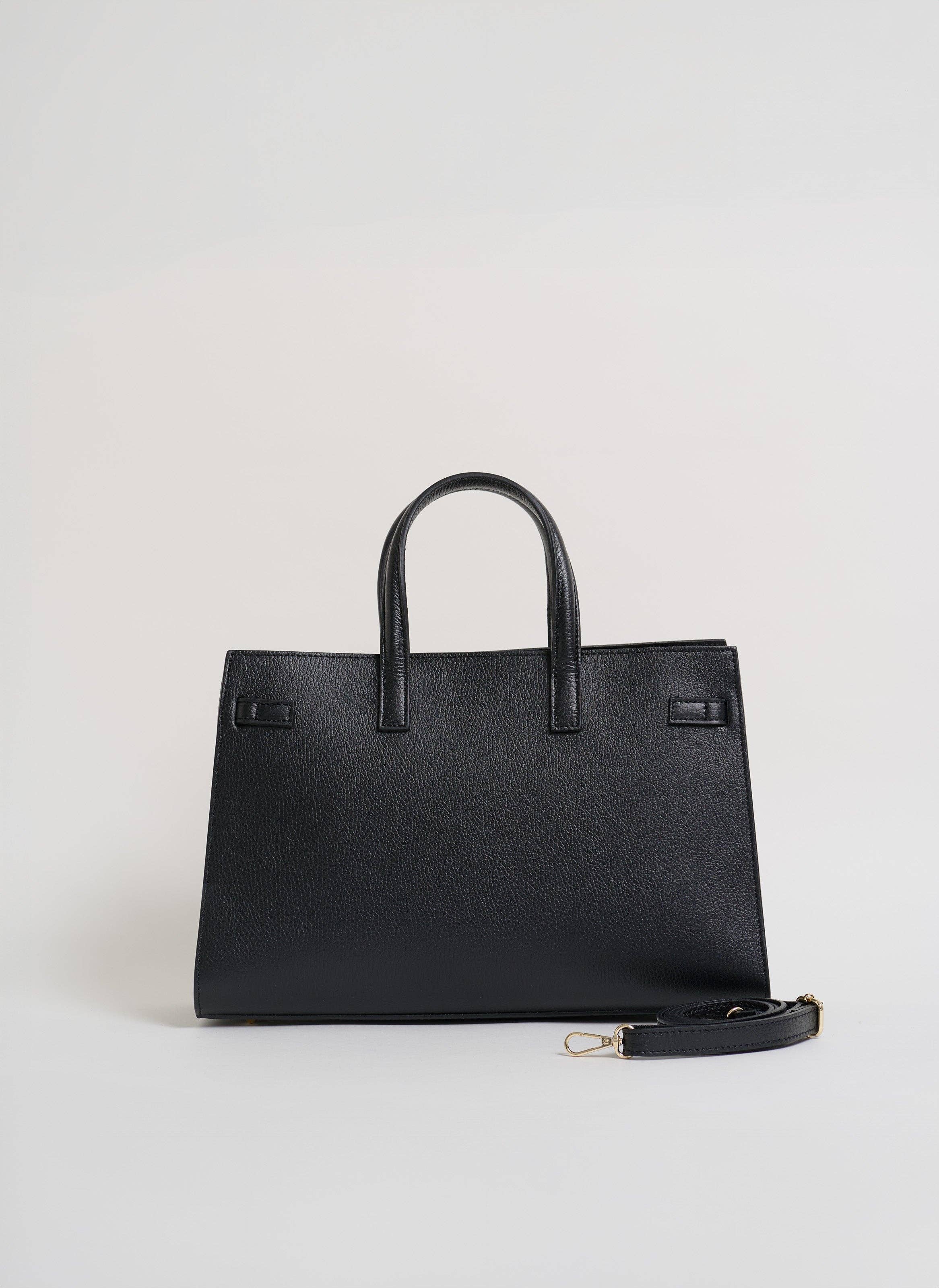 Voemièn - Wholesale Top Handle Bag - Women's - Sveva Bag in Black Togo Leather3