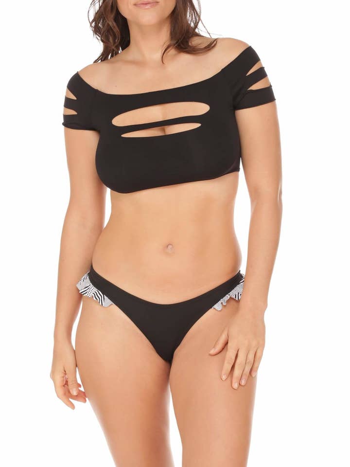 Salty Mermaid - Wholesale Swim Bottoms - Women's - Daring Debbie Bikini Bottom - Black2