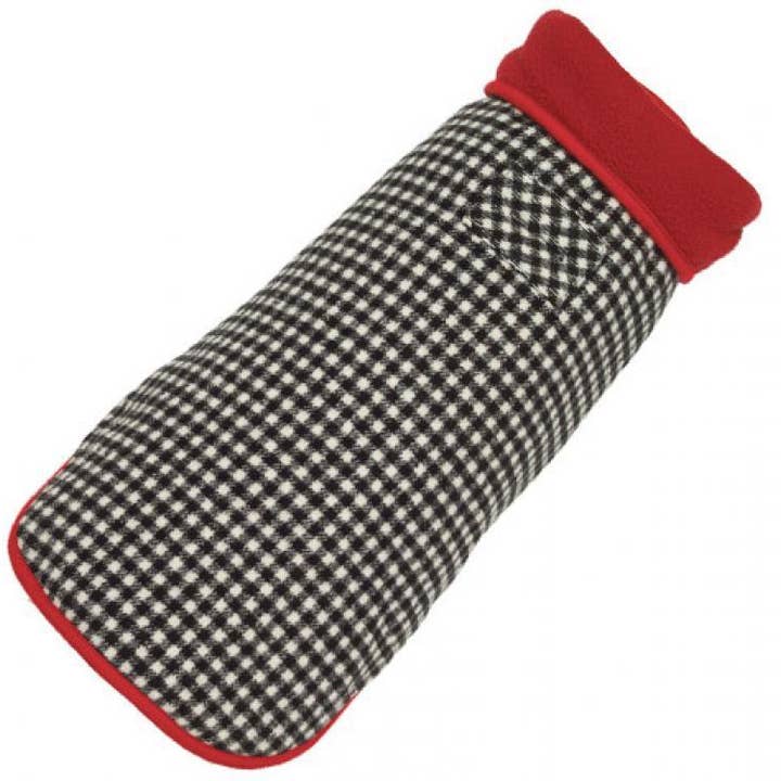 Black Houndstooth Fleece Lined Coat for wholesale on Faire