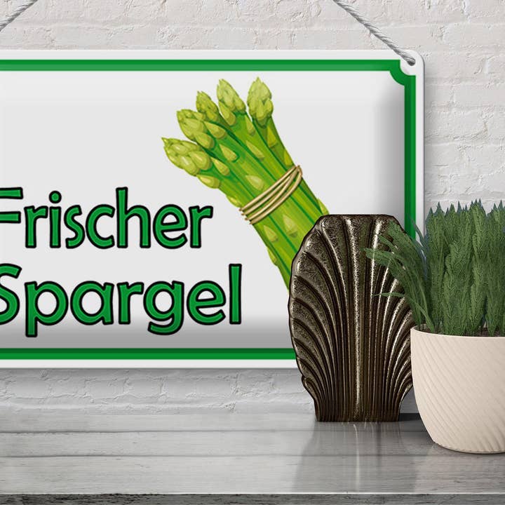 Femer - Wholesale Sign - Tin sign note 30x20 cm fresh asparagus restaurant decoration sign tin sign3