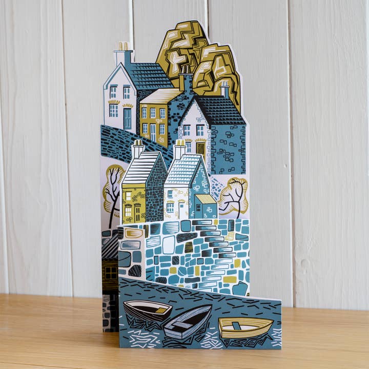 John Bloor Printmaker - Wholesale Decorative Tabletop Object - Stone Harbour fold out scene, decoration, ornament1