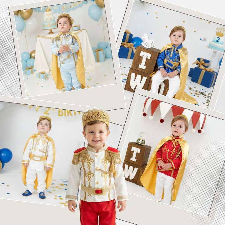 Lot de 5 costumes majestueux de prince pour enfants – Royal, Ciel, Rouge pour la vente par My Baby By Merry