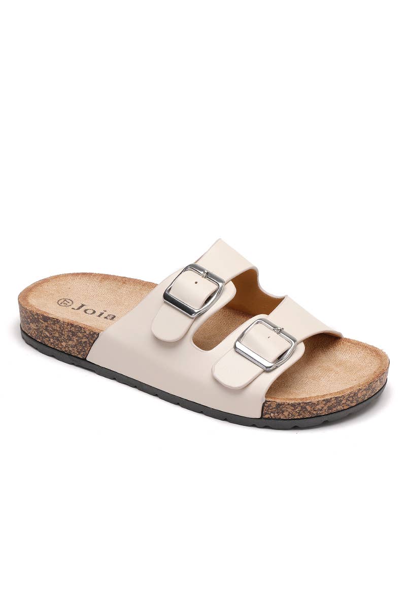 Joia Paris - Wholesale Sandaal - Dames - platte sandaal met dubbele band en verstelbare gesp W-12922