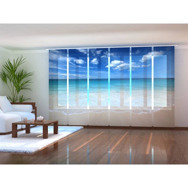 Set of 6 Golden Sand Panel Curtains for wholesale by IlyDecor